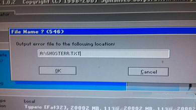 重装系统时出现File Name?(546)的错误怎么办