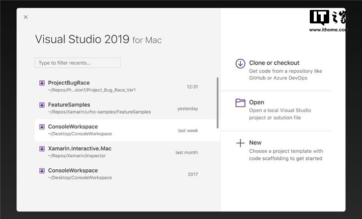 微软Visual Studio 2019 Mac预览版3更新：新C＃编辑器，支持多个实例