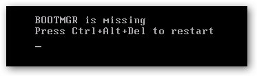 开机提示bootmgr is missing怎么解决