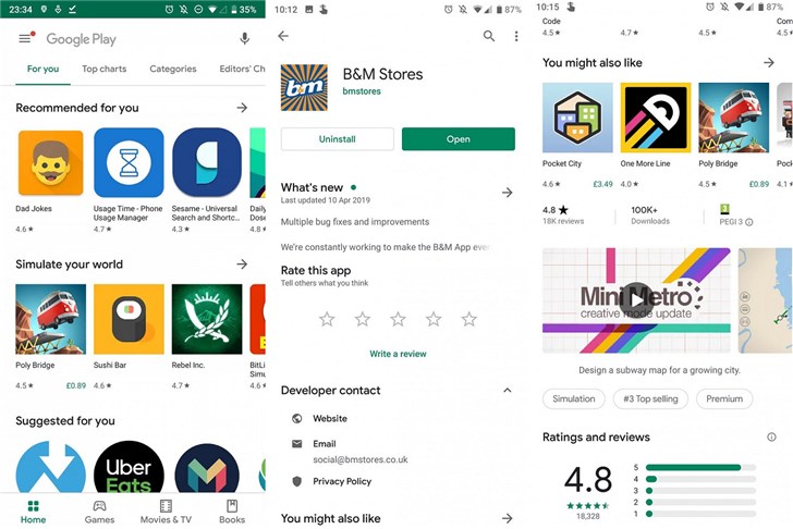 Google Play商店Material Design新版什么样