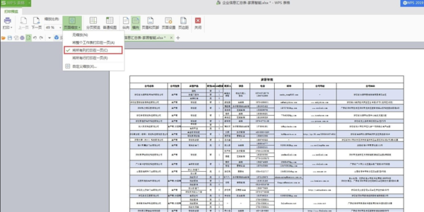 WPS表格怎么打印在一张纸上