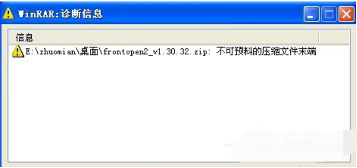 不可预料的压缩文件末端解决方法