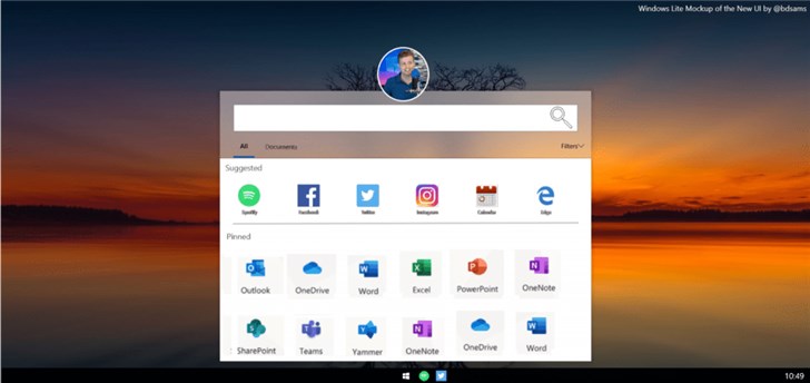 微软Win10 Lite OS主界面曝光 Chrome OS应用抽屉撞衫了