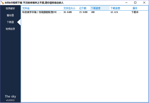 bilibili视频下载器  v1.0.0.1