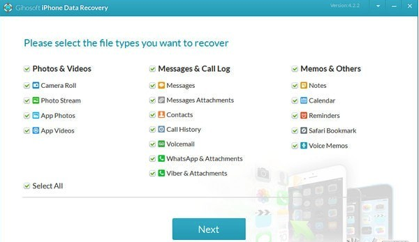 Gihosoft iPhone Data Recovery(iPhone数据恢复软件) v4.2.2免费版