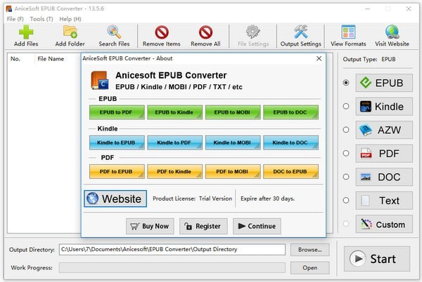 AniceSoft EPUB Converter(电子书转换器) v13.5.6免费版