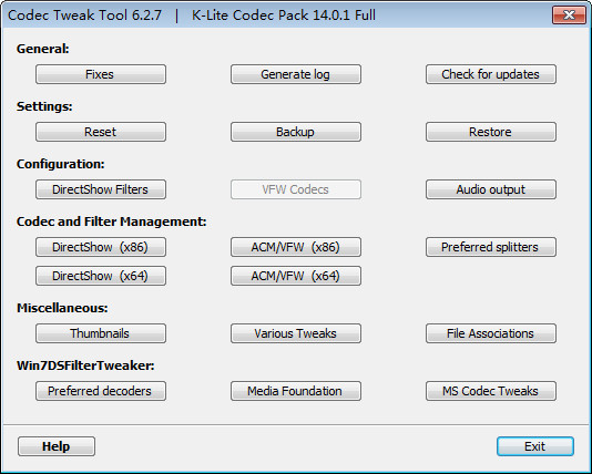 K-Lite Codec Pack Full(影音解码器)v14.5.6