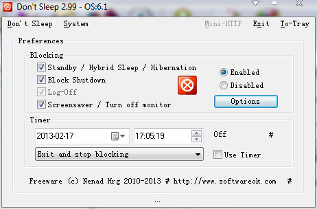 系统防关机软件(Dont Sleep) v5.25